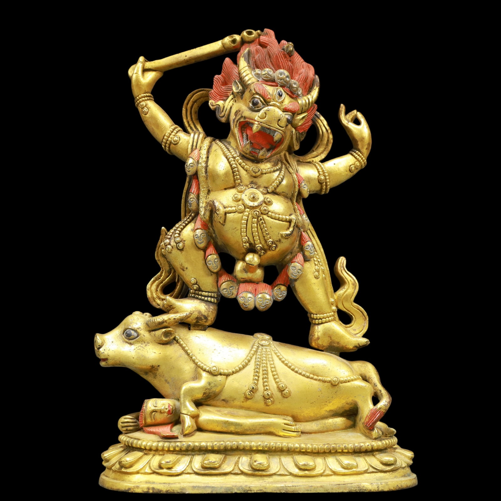 A Exquisite Gilt Bronze Statue of Vajra: A Exquisite Gilt Bronze Statue of Vajra Ming Dynasty, China Size:5.9inx2.8inx8.7in Weight:1500g铜鎏金金刚佛像 中国明代