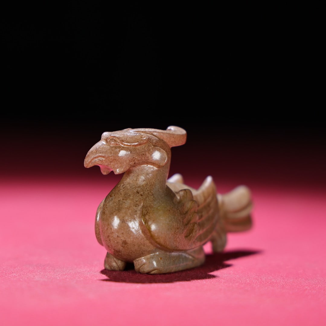 An Exquisite White Jade Phoenix Hand Piece - 3