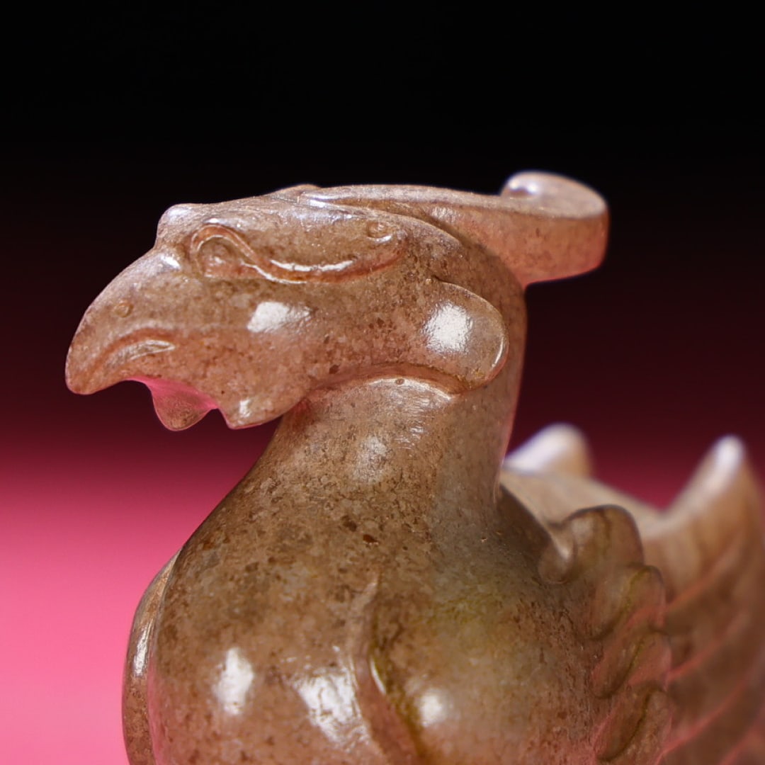 An Exquisite White Jade Phoenix Hand Piece - 4