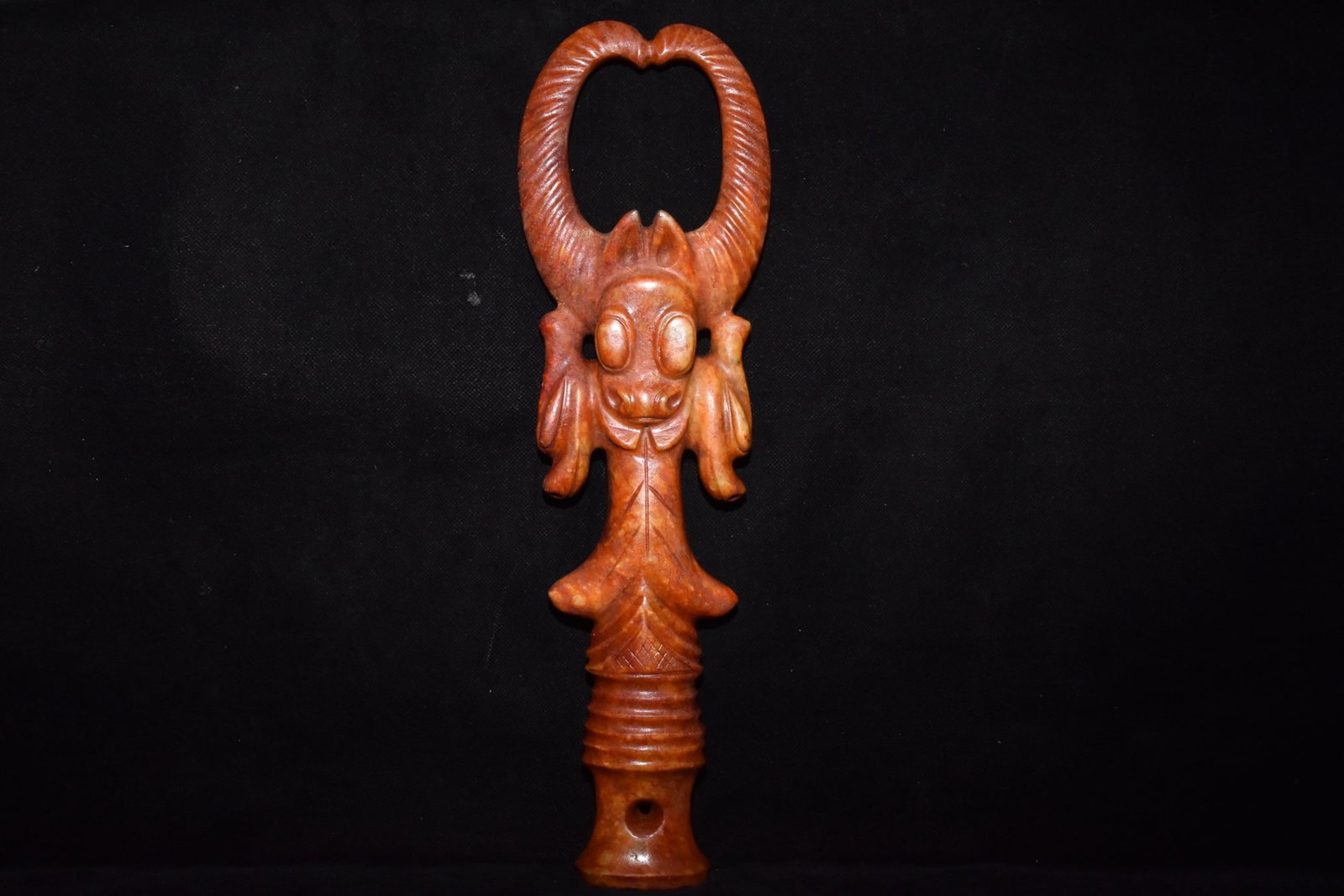An Exquisite White Jade Ornament: An Exquisite White Jade Ornament Hong Shan Culture Size:13inx3.9in Weight:1.05kg白玉摆件 红山文化 Size:33cmx10cm Weight:1.05kg