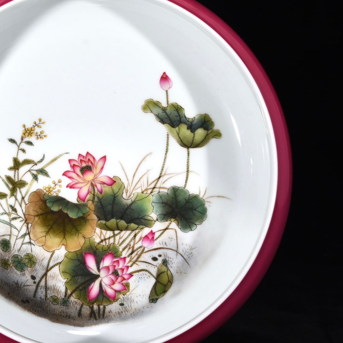 An Exquisite Famille-Rose Ruby Red-Glazed Flower Pattern Brush Washer - 3