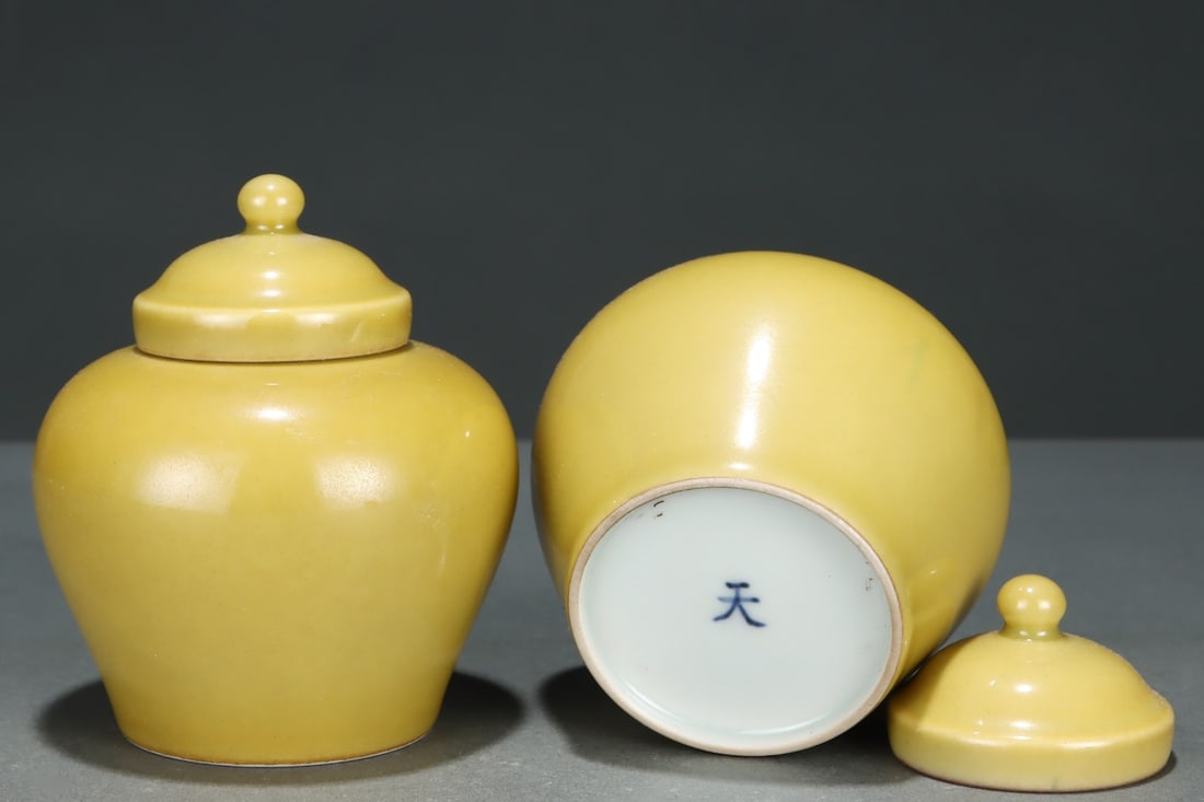 An Exquisite Yellow Glazed Jar - 9