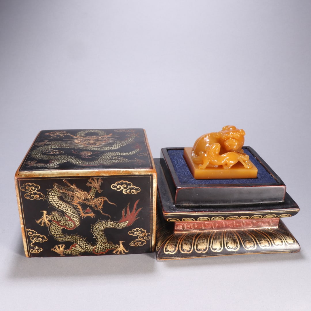An Exquisite Tianhuang Stone Auspicious Beast Seal: An Exquisite Tianhuang Stone Auspicious Beast Seal Qing Dynasty, China Size:2.3inx2.6in