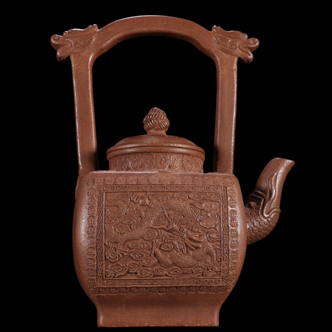 An Exquisite Purple Sands Dragon Pattern Ewer - 5