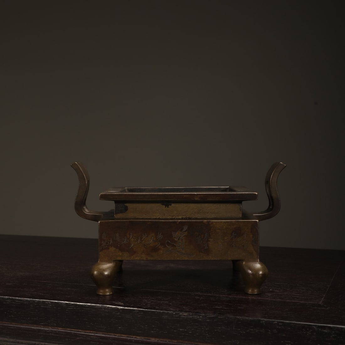 An Exquisite Bronze Double-Ears Censer - 2