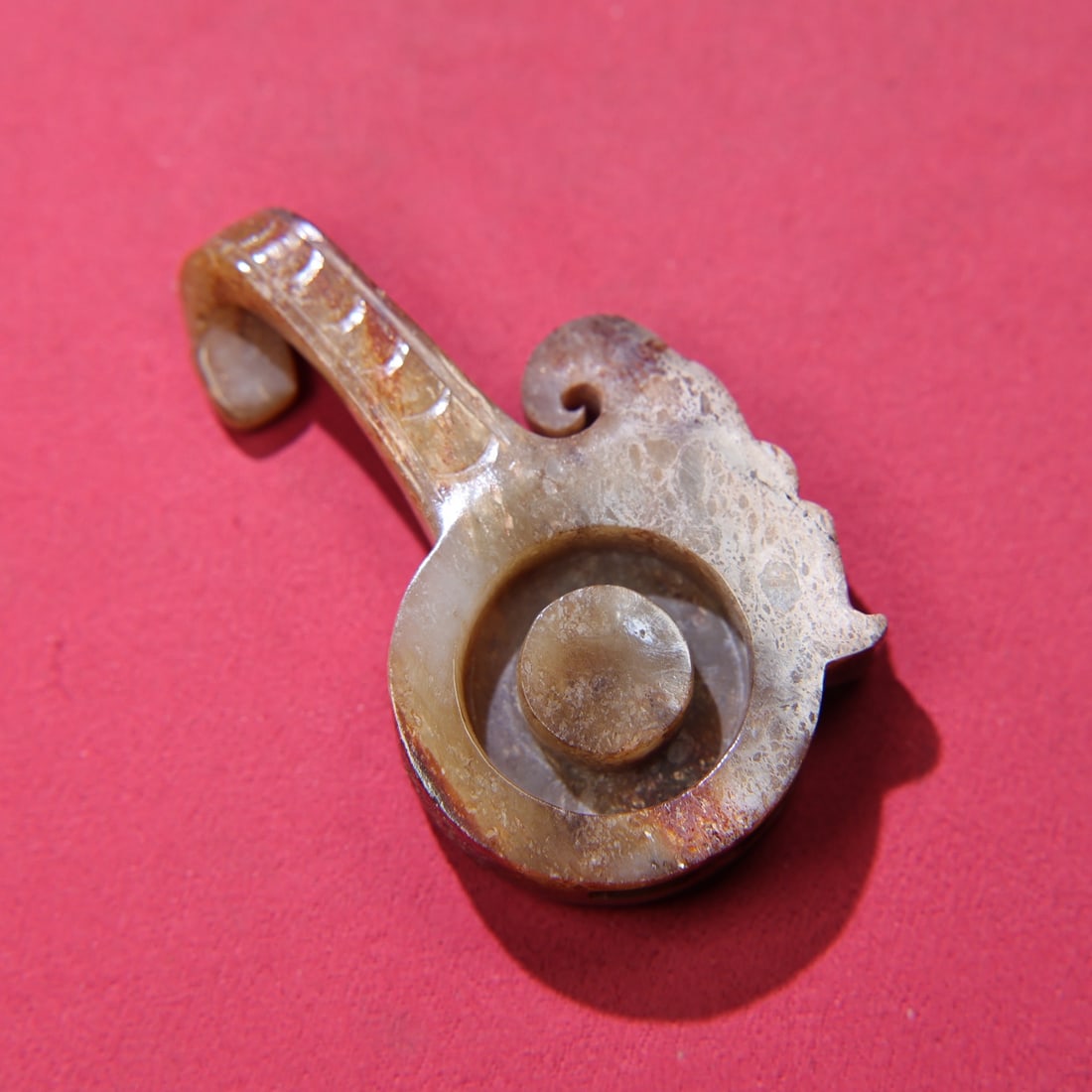 An Exquisite White Jade Bird Pattern Hook - 9