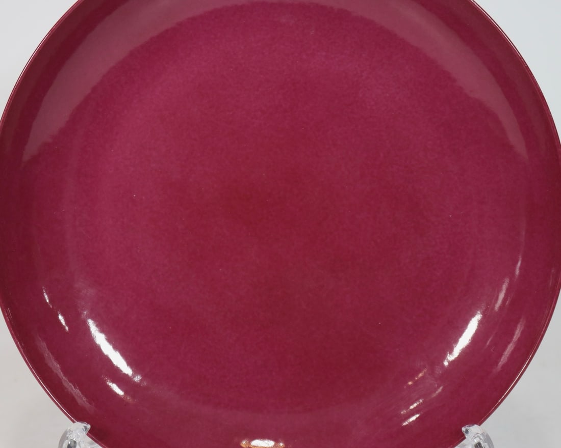 An Exquisite Ruby Red-Glazed Plate - 2
