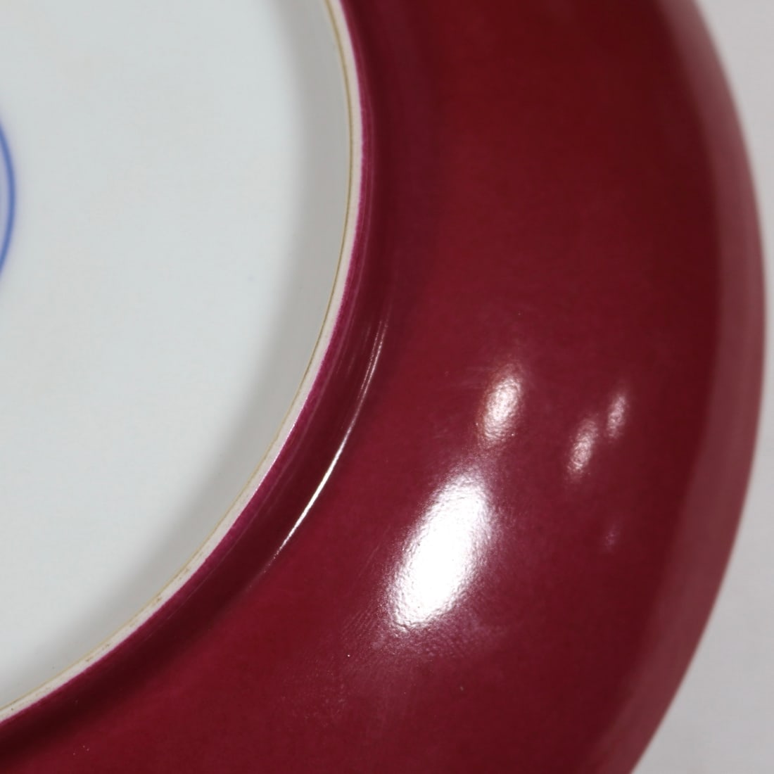 An Exquisite Ruby Red-Glazed Plate - 6