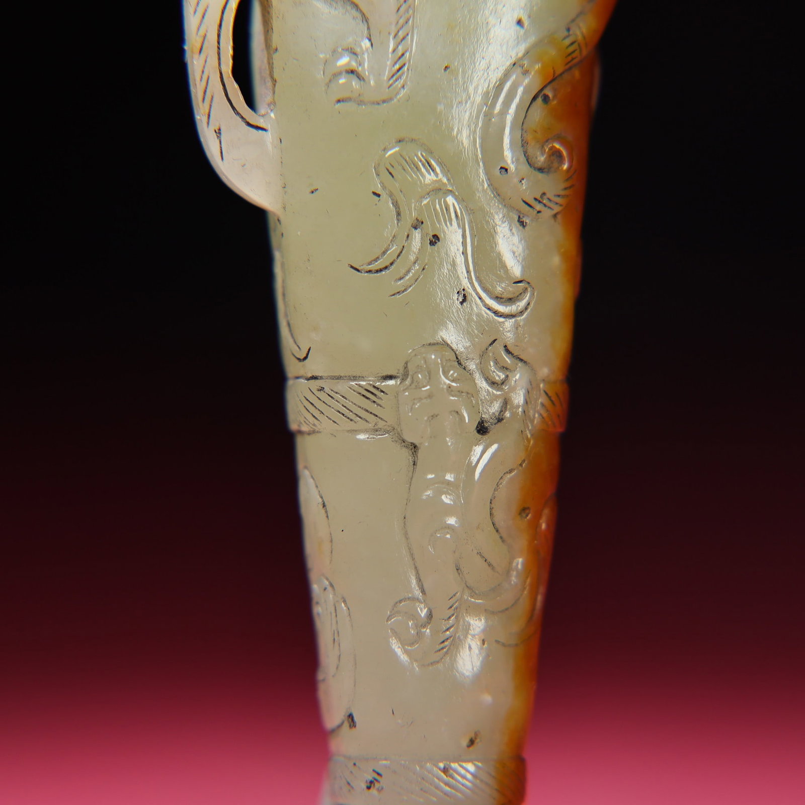 An Exquisite White Jade Chi-Dragon Pattern Pendant - 4