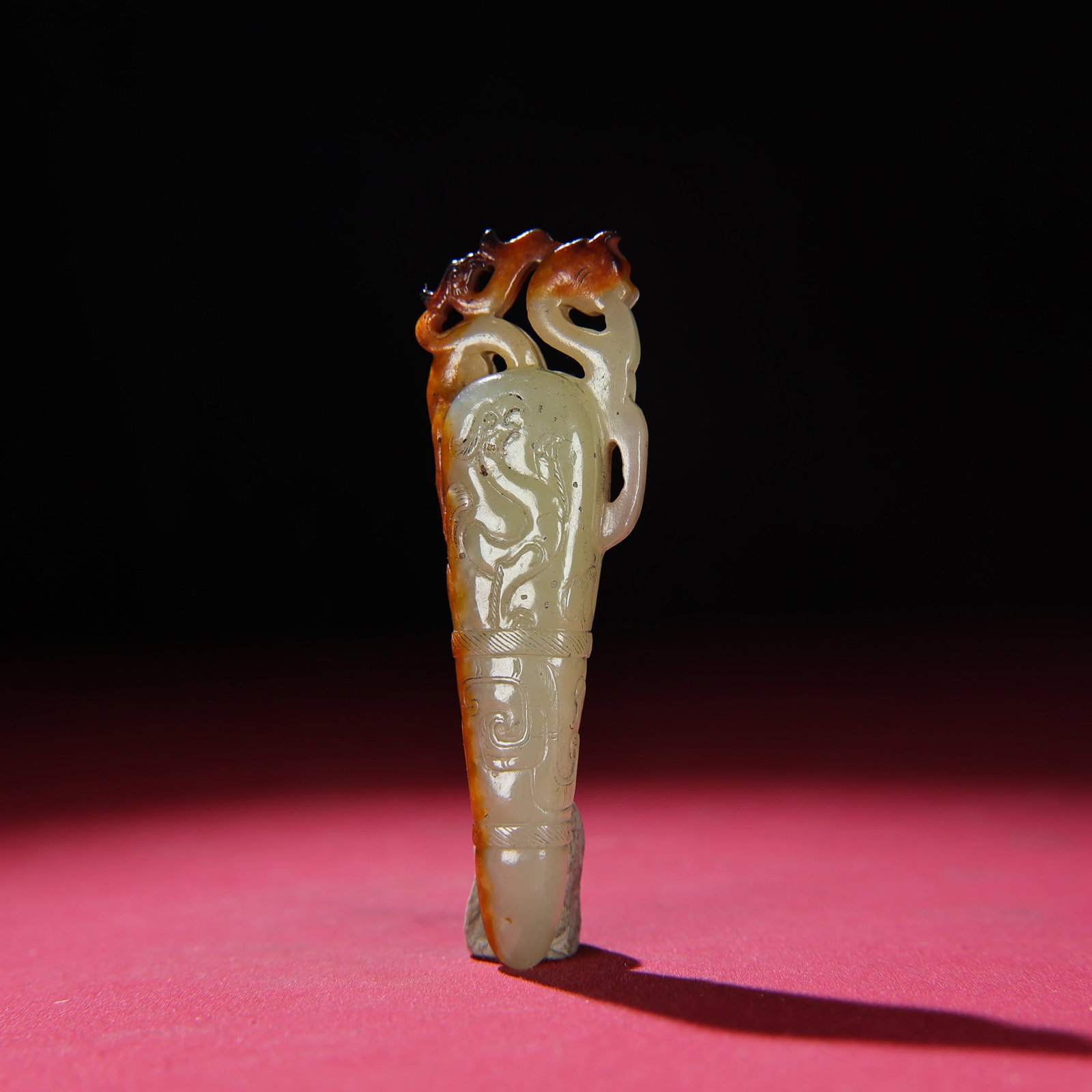 An Exquisite White Jade Chi-Dragon Pattern Pendant - 7