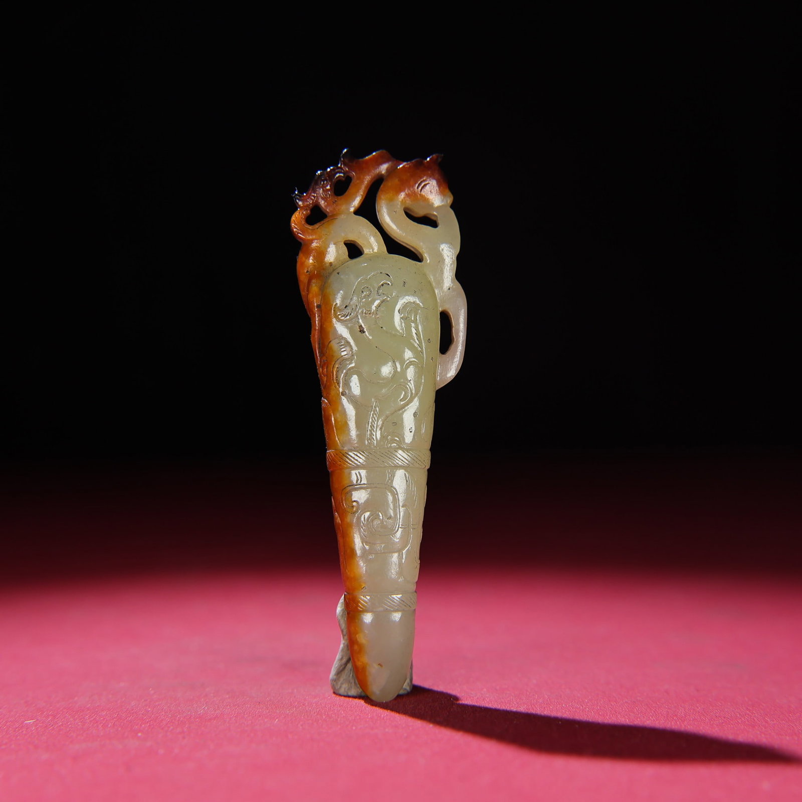 An Exquisite White Jade Chi-Dragon Pattern Pendant - 8
