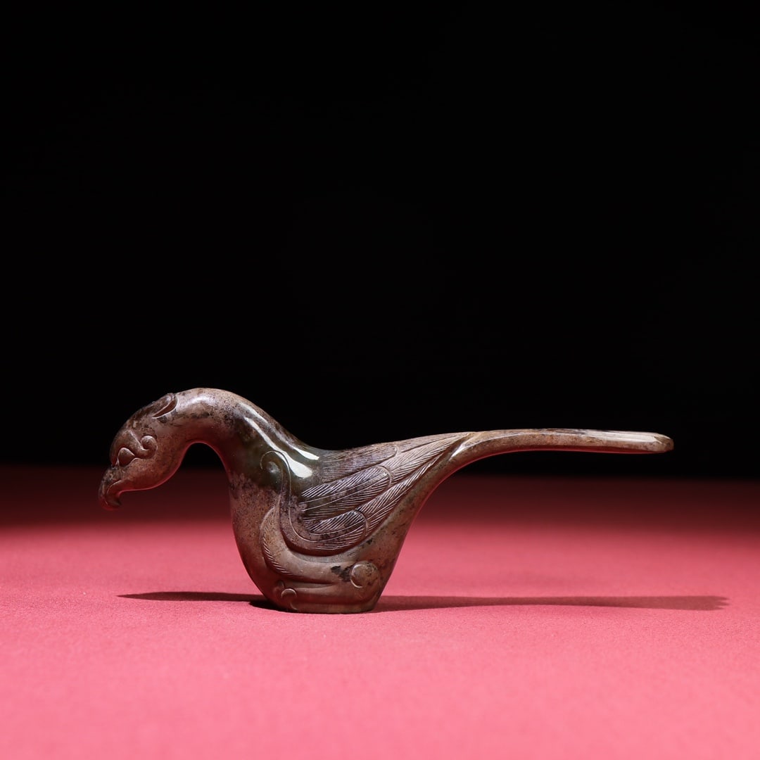 An Exquisite White Jade Phoenix Ornament - 3