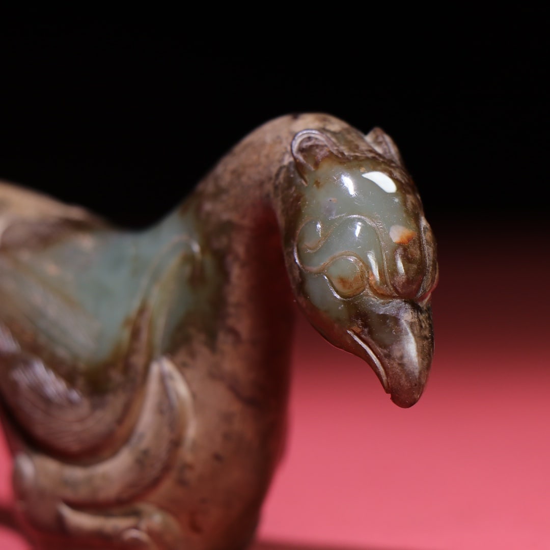An Exquisite White Jade Phoenix Ornament - 7
