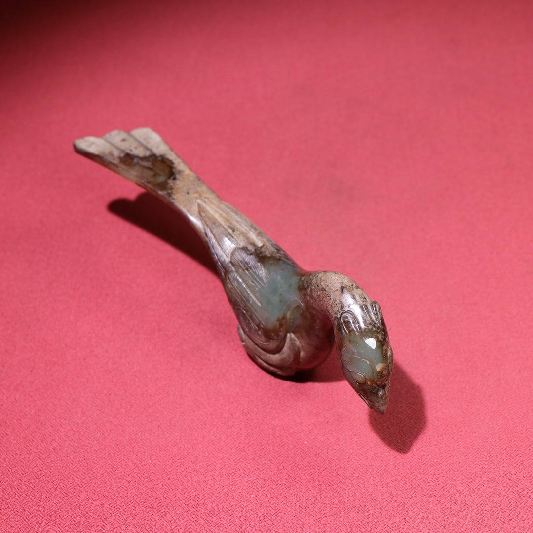 An Exquisite White Jade Phoenix Ornament - 9