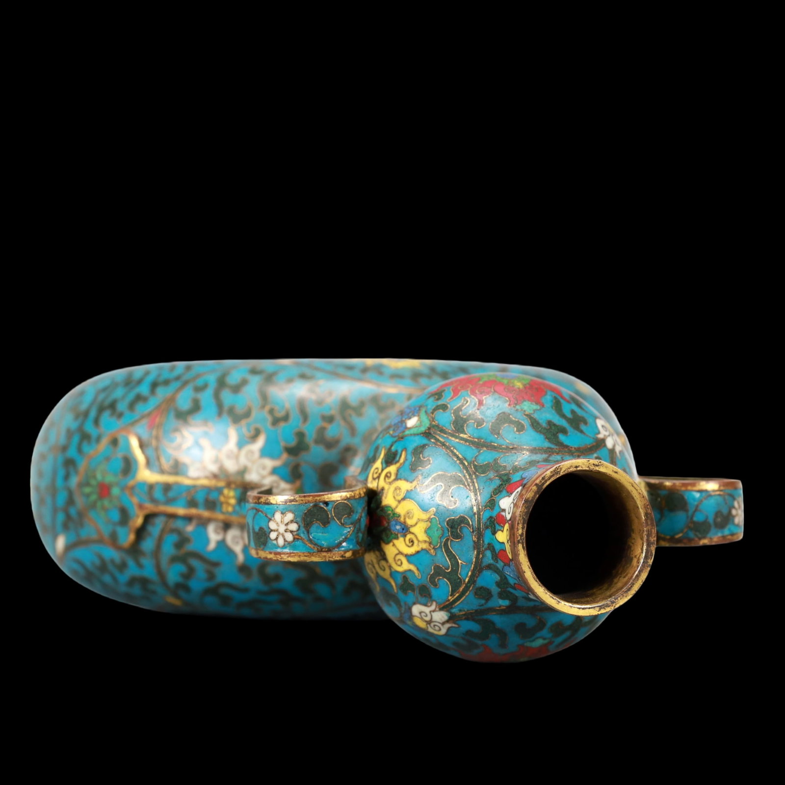 A Exquisite Cloisonne Gilt Bronze Lotus Pattern Dragon Pattern Vase - 7
