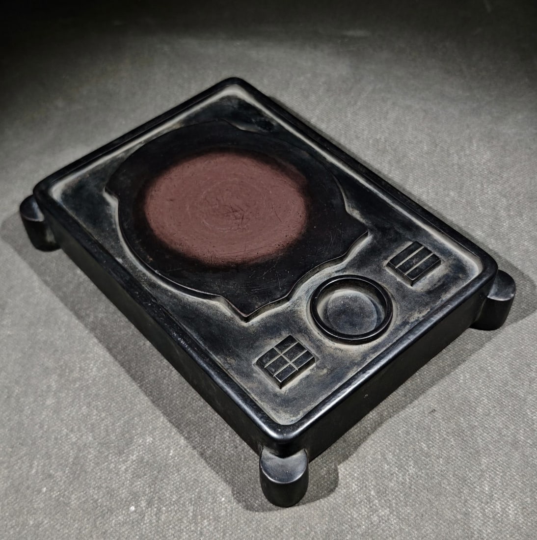 An Exquisite with poem Inkstone - 4