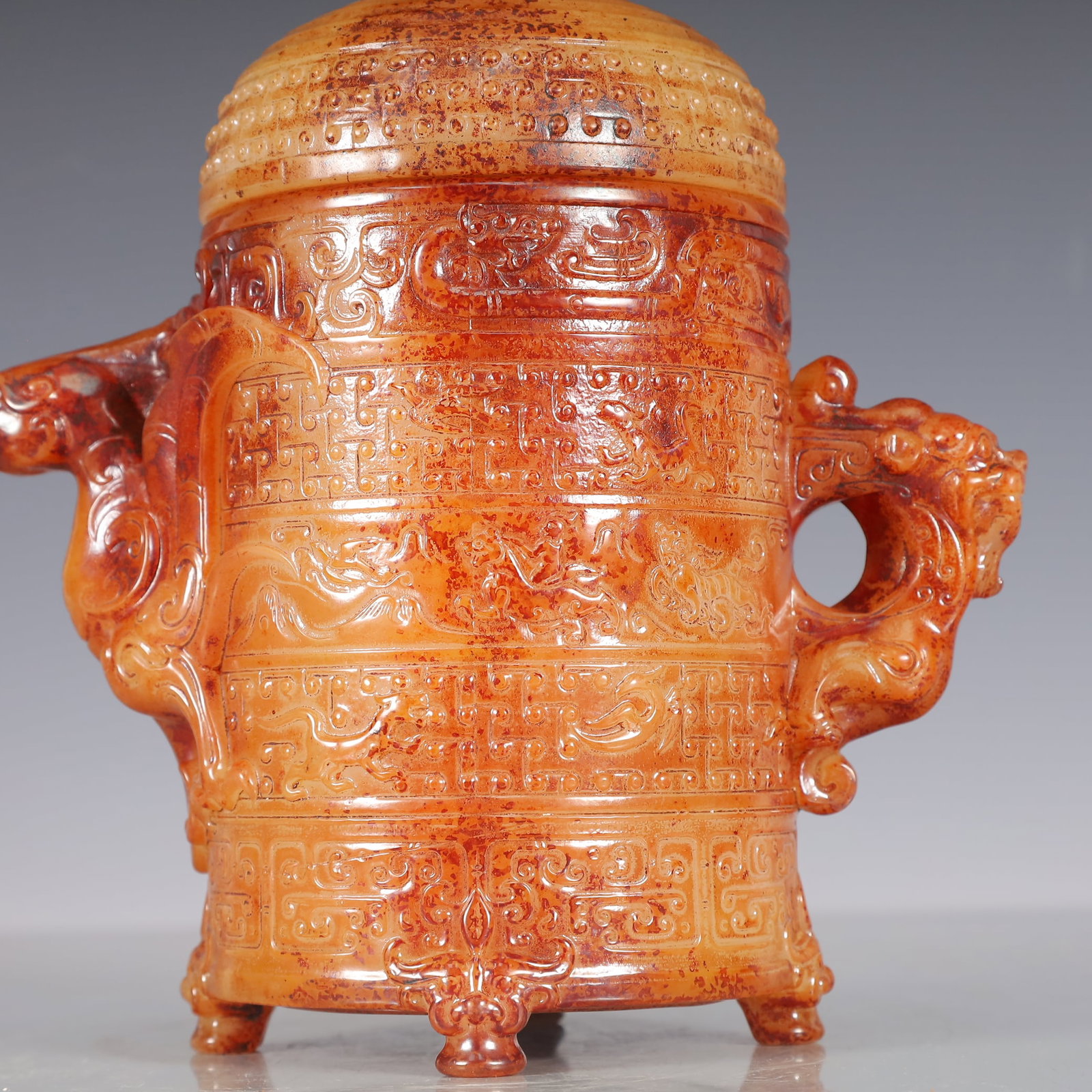 A Exquisite Gao Guyu Dragon and Phoenix Pattern Jar - 3