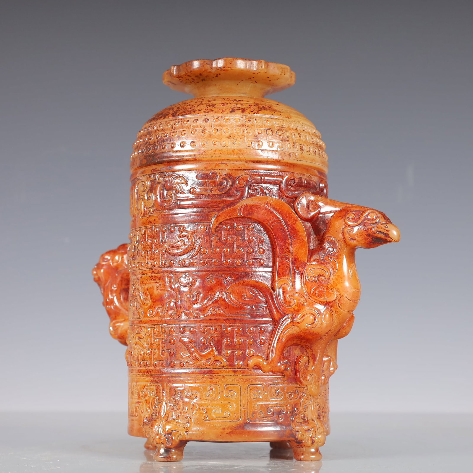 A Exquisite Gao Guyu Dragon and Phoenix Pattern Jar - 5