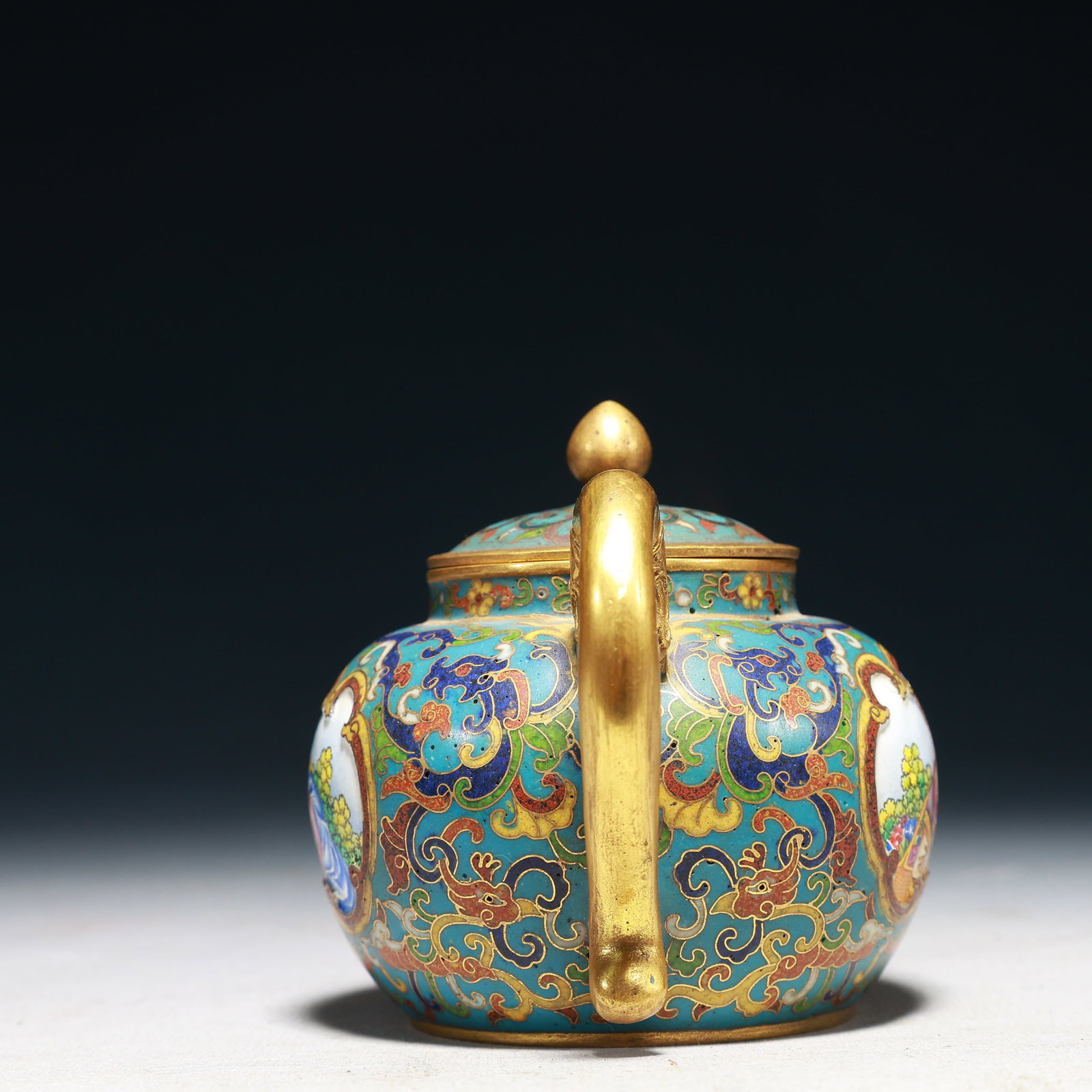 An Exquisite Cloisonne Figure Pattern Teapot - 7