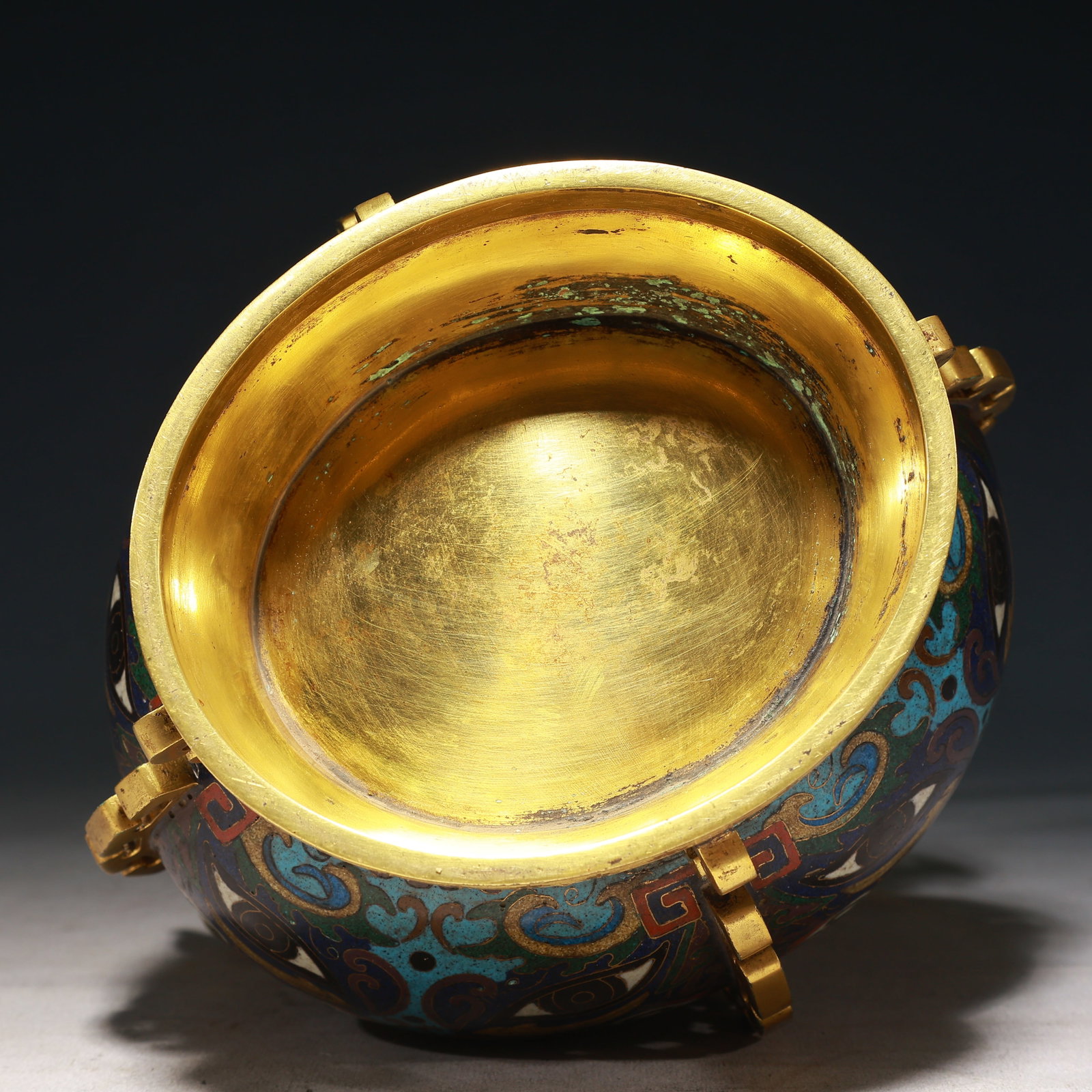 A Rare Cloisonne Beast-Face Pattern Beast-Ears Ewer - 13