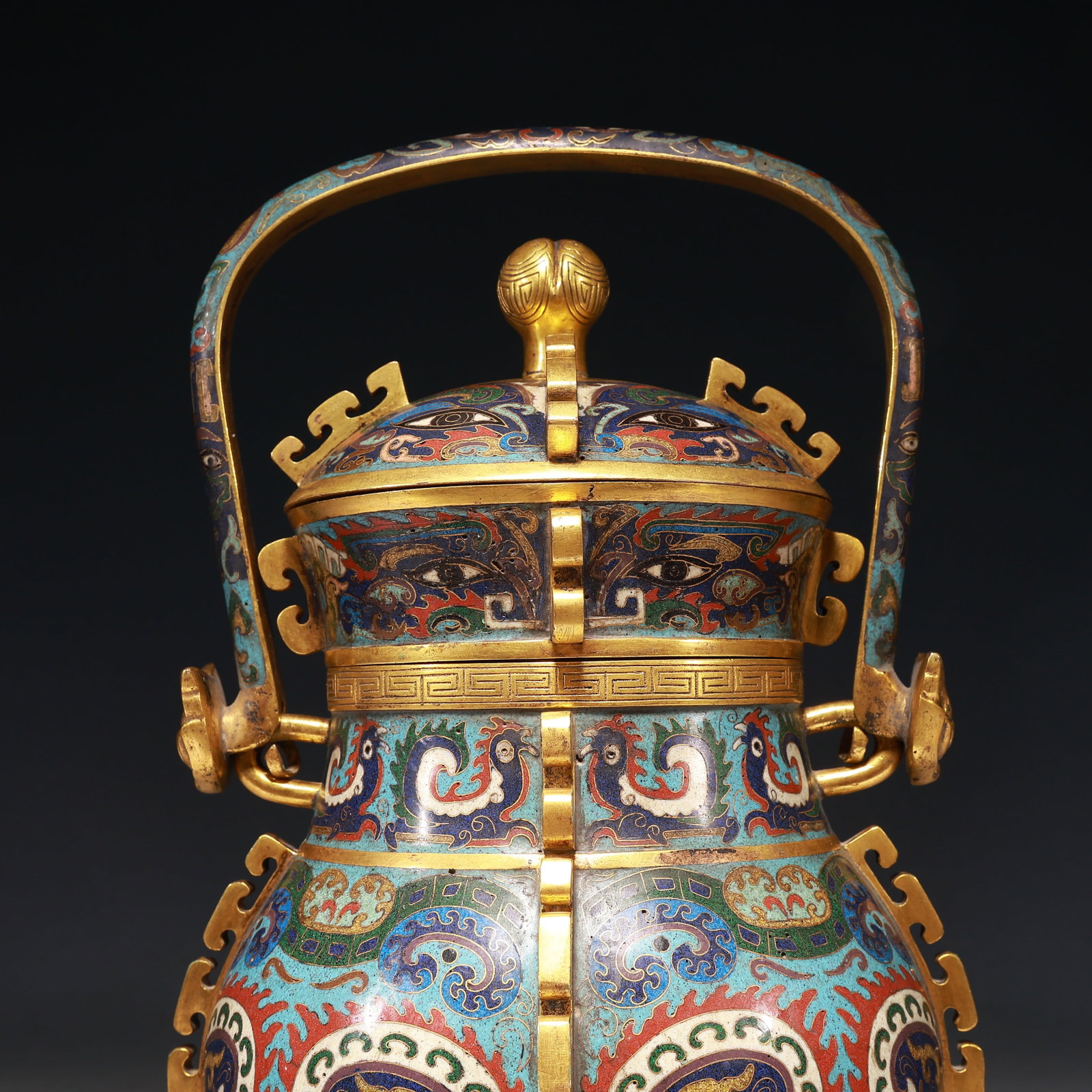 A Rare Cloisonne Beast-Face Pattern Beast-Ears Ewer - 2