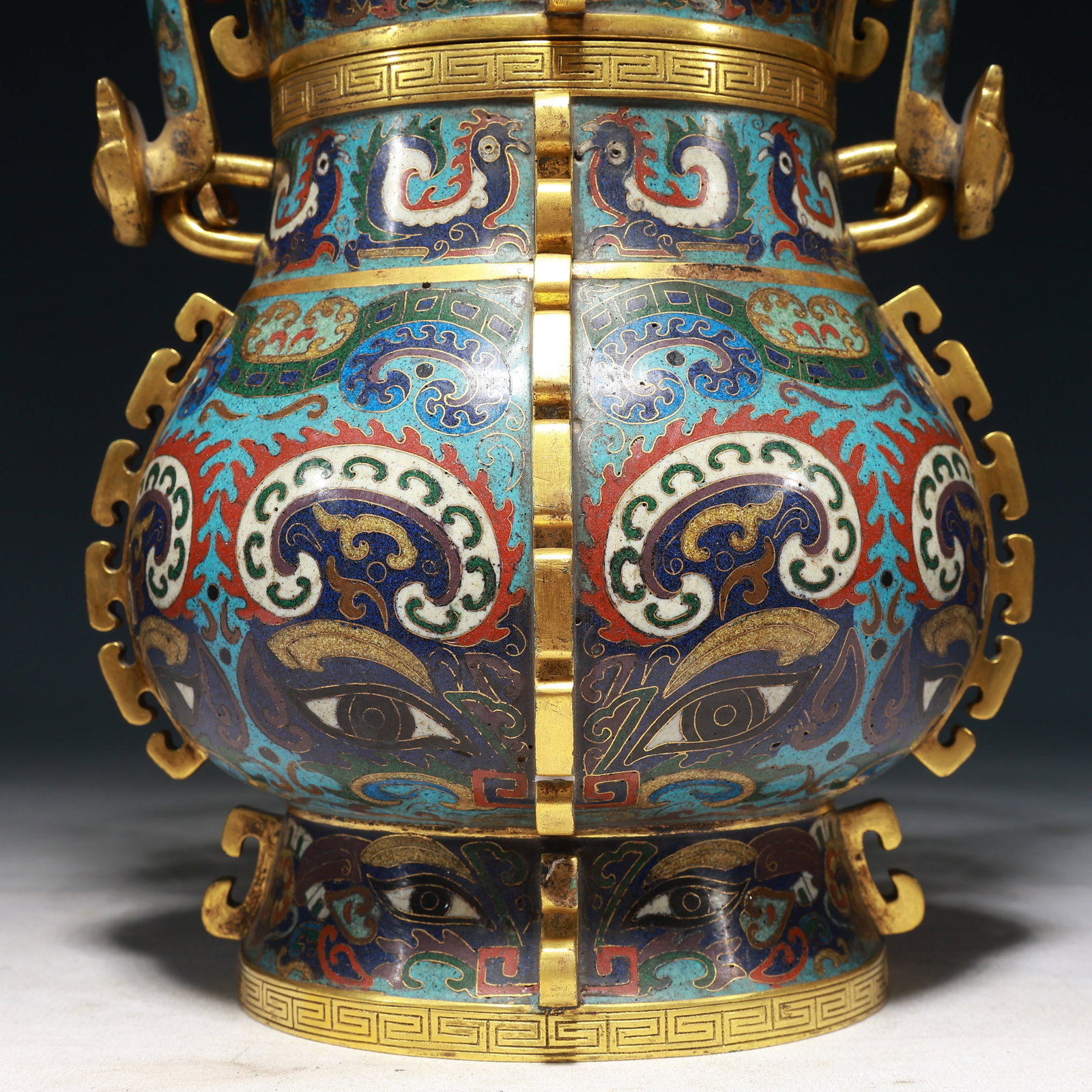 A Rare Cloisonne Beast-Face Pattern Beast-Ears Ewer - 3