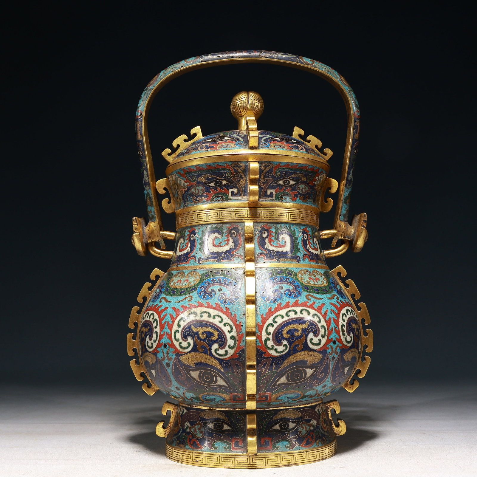 A Rare Cloisonne Beast-Face Pattern Beast-Ears Ewer - 8