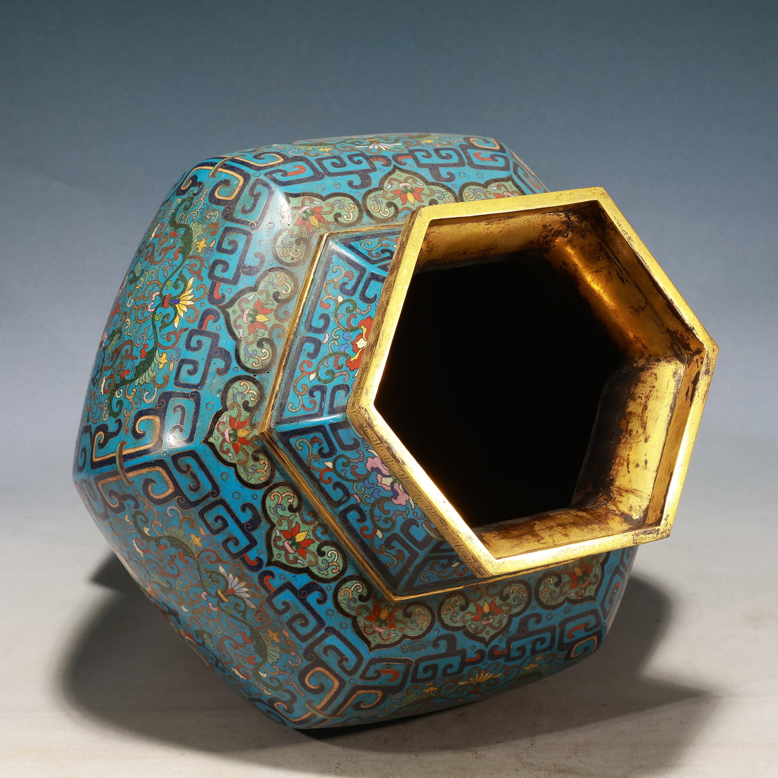 A Huge Cloisonne Lotus Pattern Vase - 7
