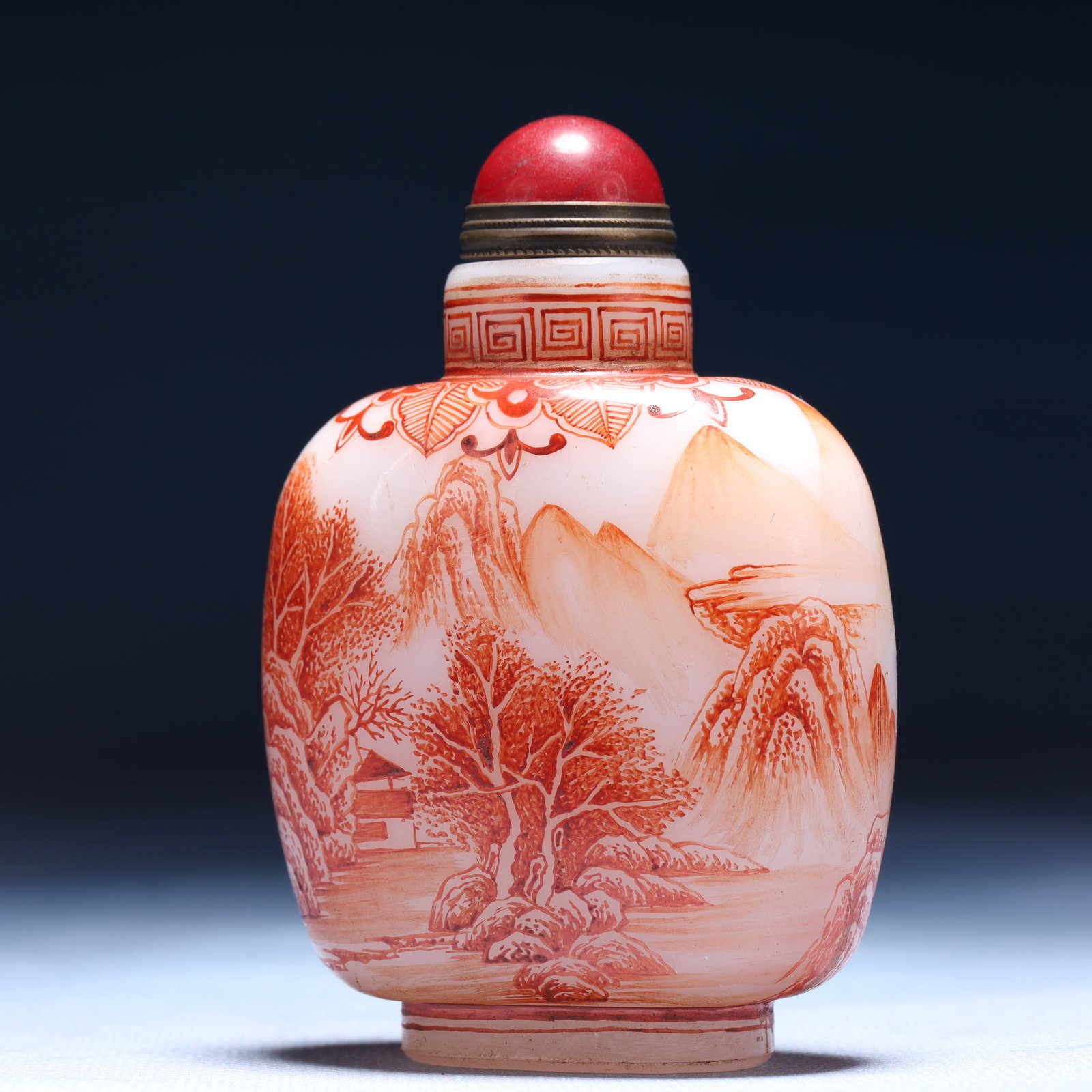 An Exquisite Glass Landscape Pattern Snuff Bottle - 2