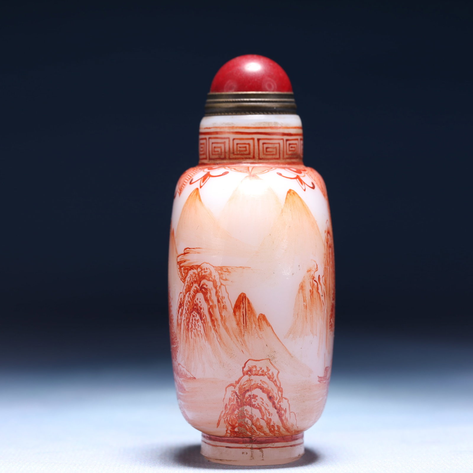 An Exquisite Glass Landscape Pattern Snuff Bottle - 3