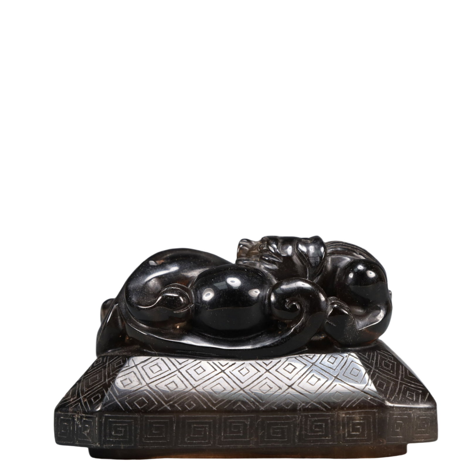An Exquisite Crystal Beast-Face Pattern Double-Ears Censer - 6