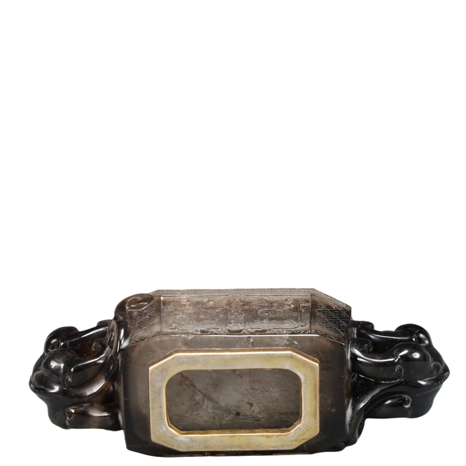 An Exquisite Crystal Beast-Face Pattern Double-Ears Censer - 8