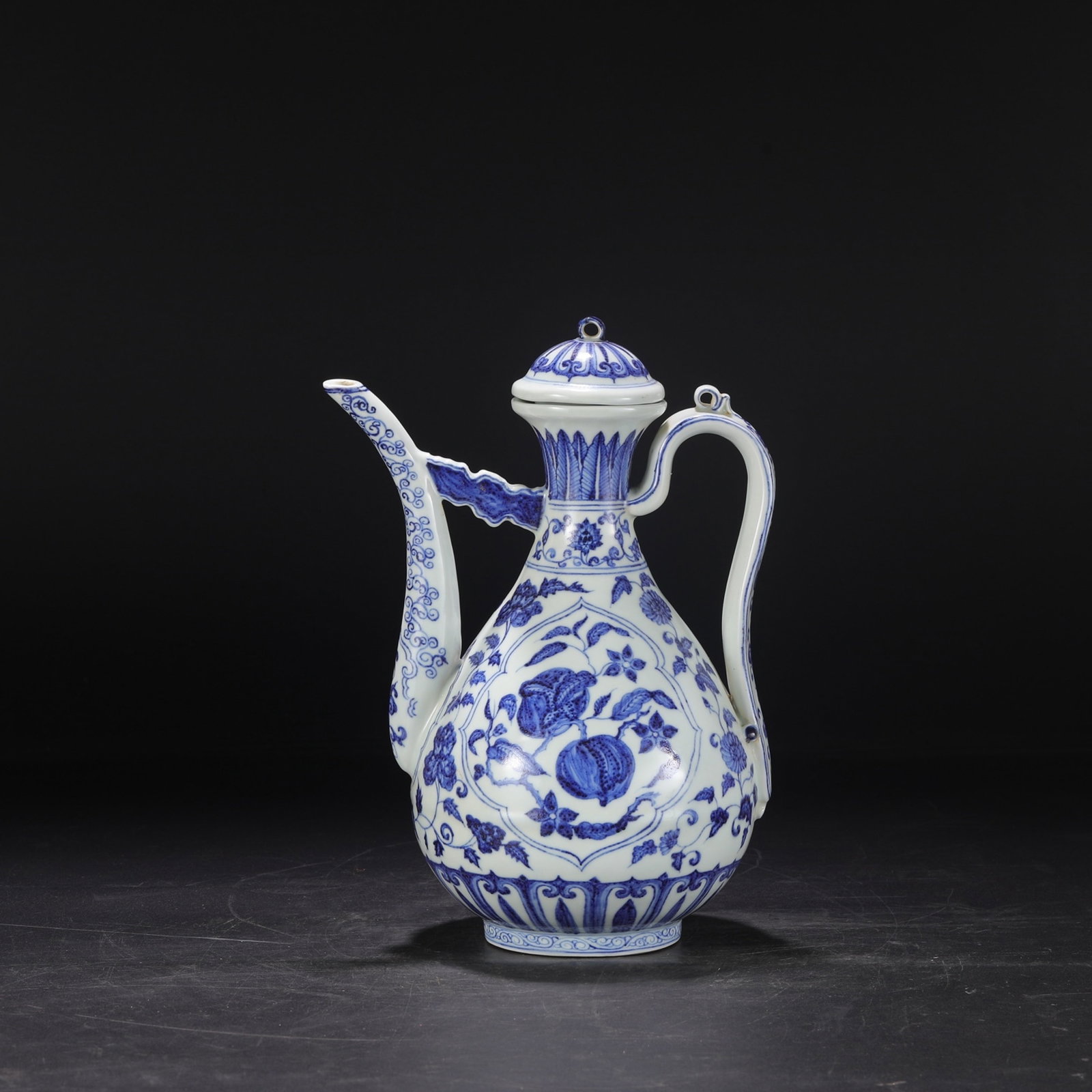 A Rare Blue and White Fruit Pattern Ewer - 2
