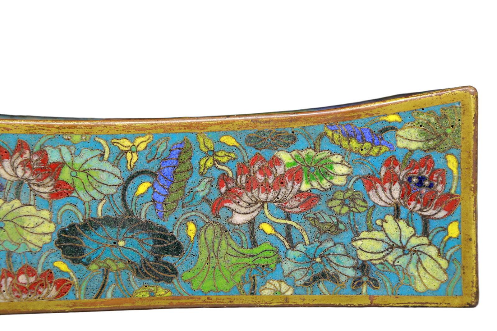 An Exquisite Cloisonne Lotus Pattern Pillow - 3