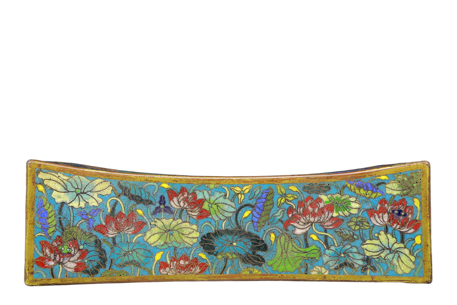 An Exquisite Cloisonne Lotus Pattern Pillow - 7
