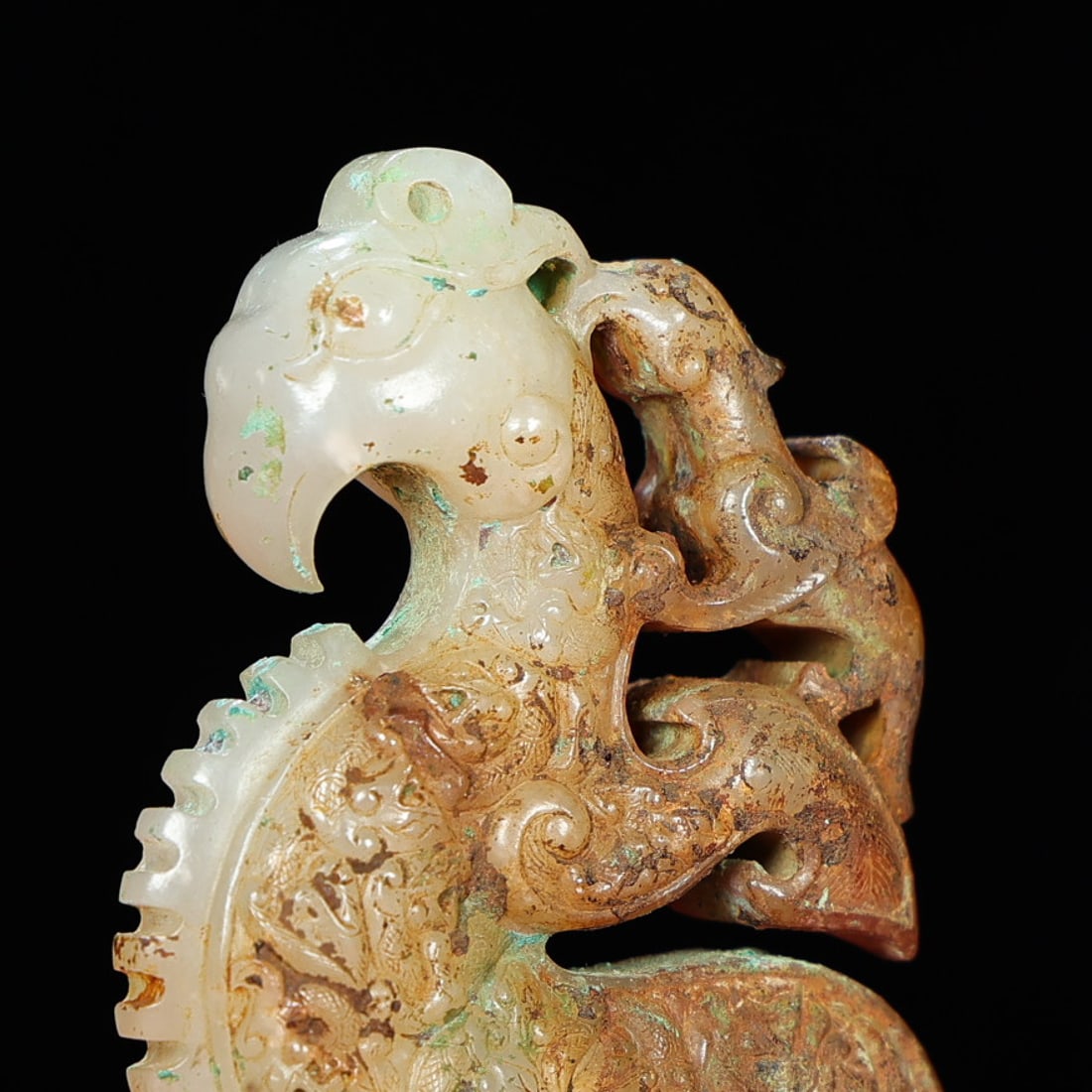An Exquisite White Jade Phoenix Pendant - 3