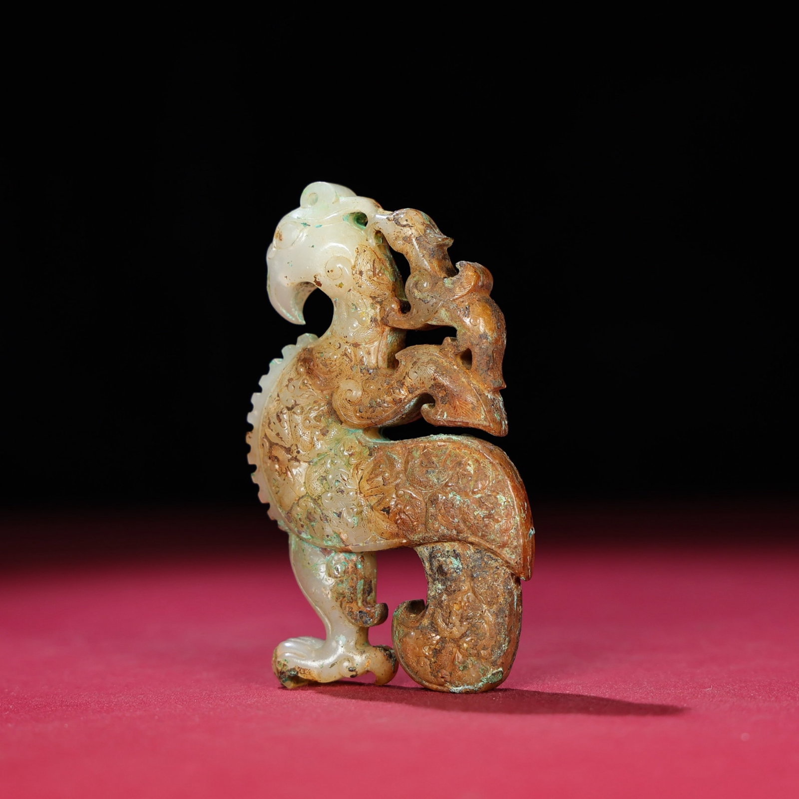 An Exquisite White Jade Phoenix Pendant - 4