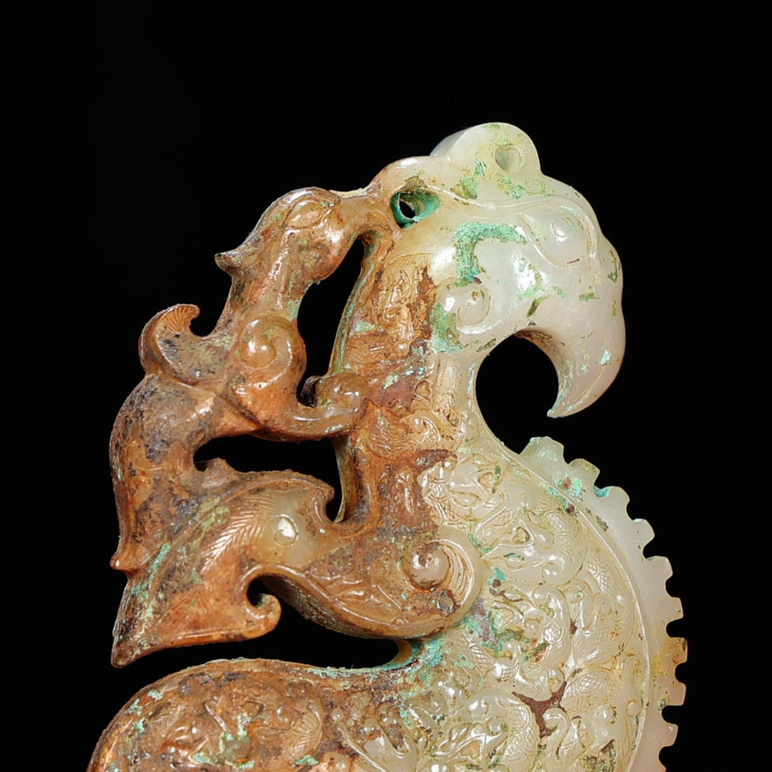 An Exquisite White Jade Phoenix Pendant - 6