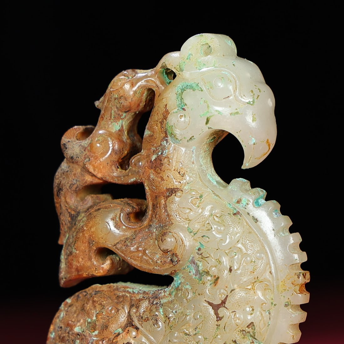 An Exquisite White Jade Phoenix Pendant - 8