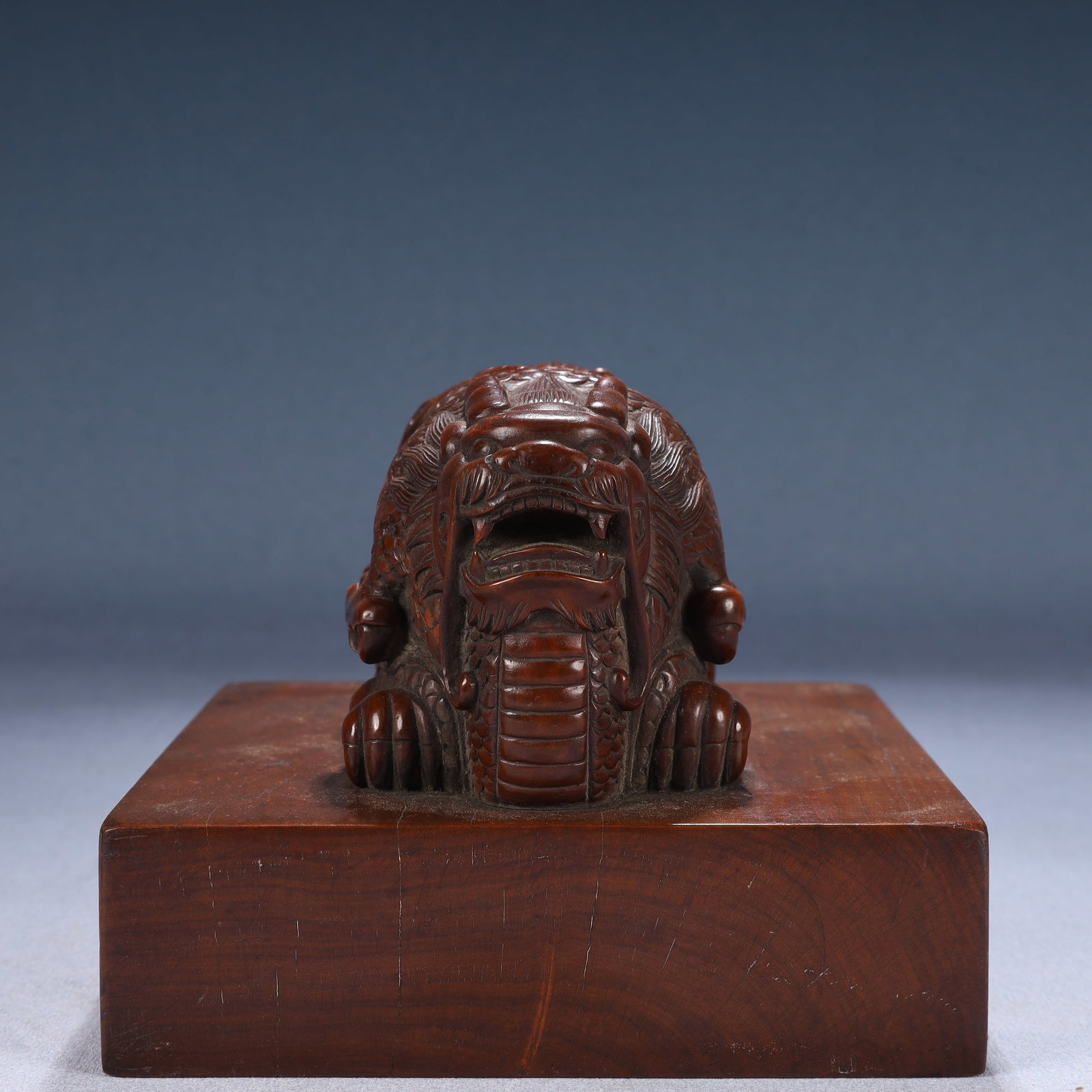 An Exquisite Boxwood Auspicious Beast Pattern Seal - 3