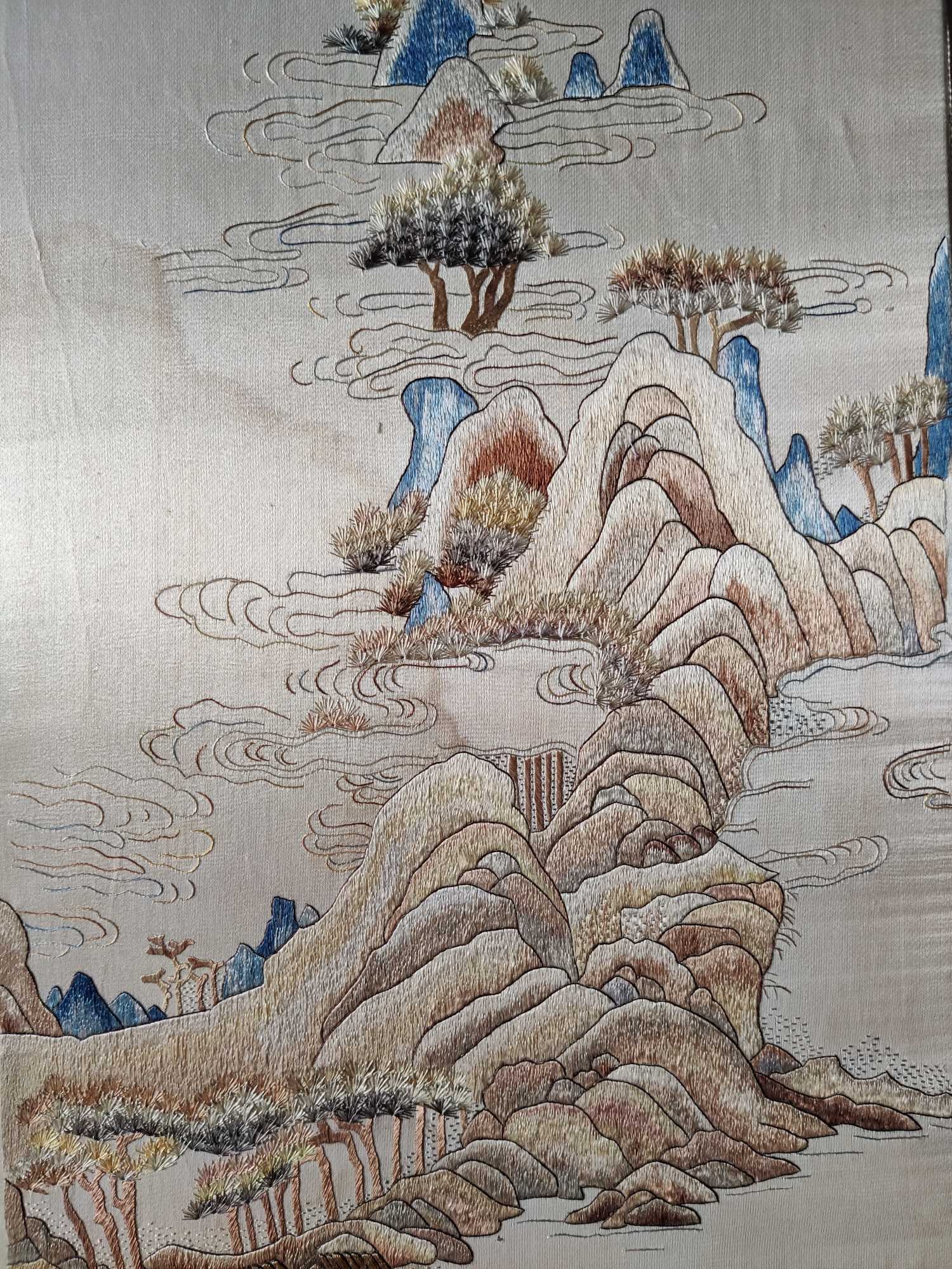 Cantonese Embroidery Landscape Pattern Four Screens - 4