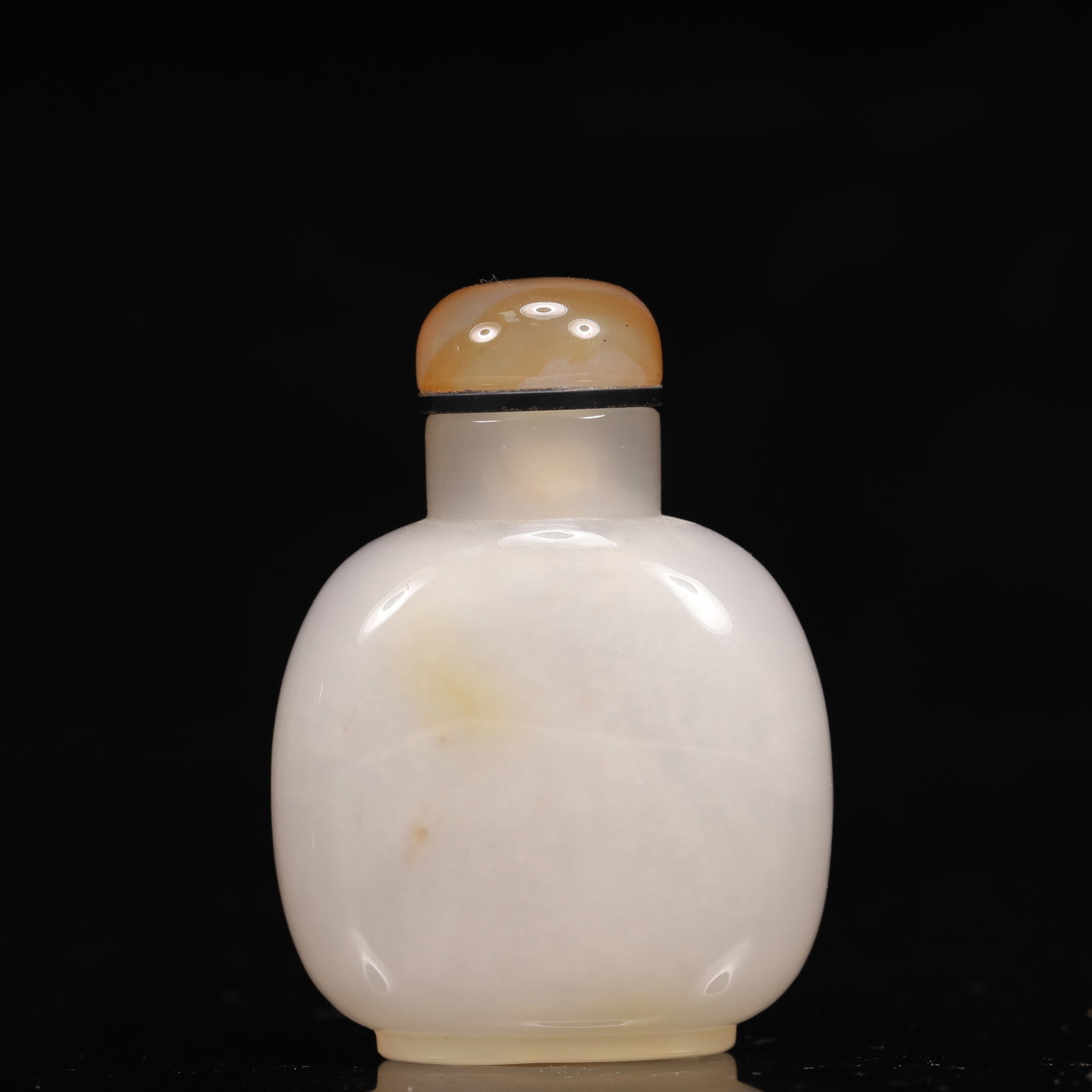 An Exquisite Agate Figure and Golden Toad Pattern Snuff Bottle - 5