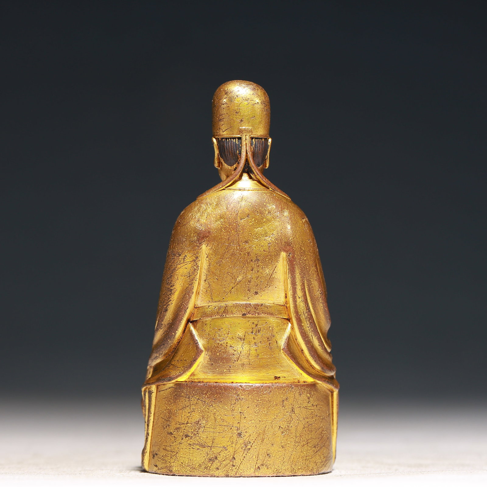 A Rare Gilt Bronze Pagoda: A Rare Gilt Bronze Pagoda,Qing Dynasty,China,Size:3.1inx6.1in,Weight:700g 铜鎏金佛塔,中国清代