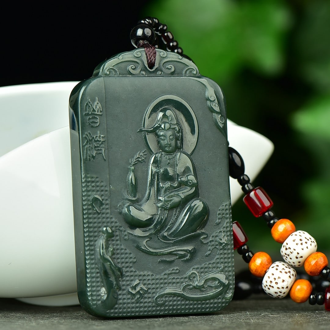 An Exquisite Sapphire Buddha Pattern Pendant - 3