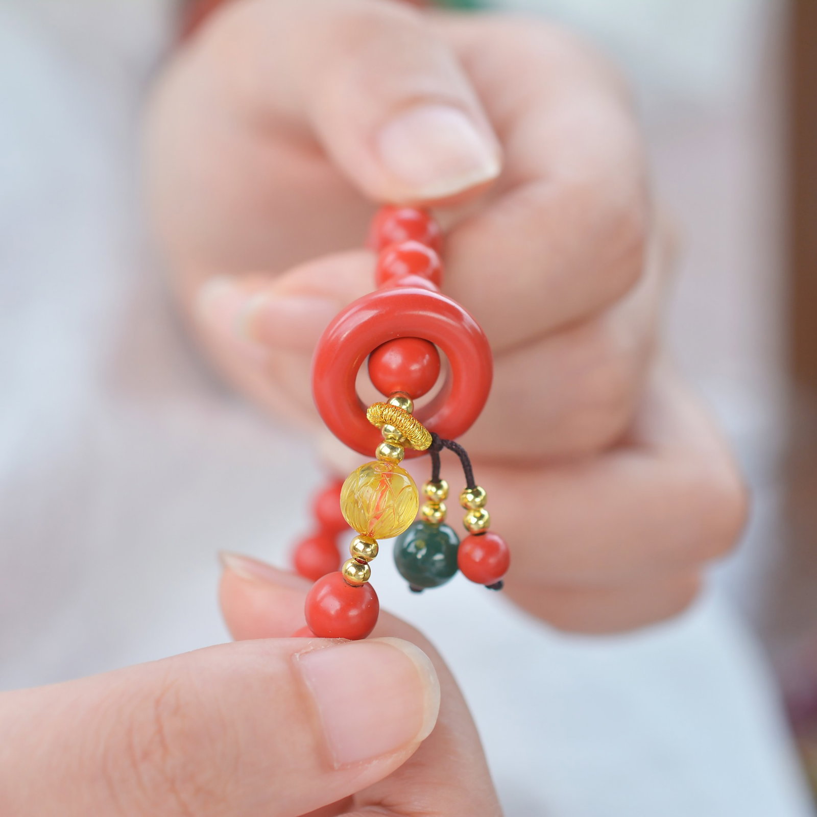 An Exquisite Cinnabar Bracelets - 5