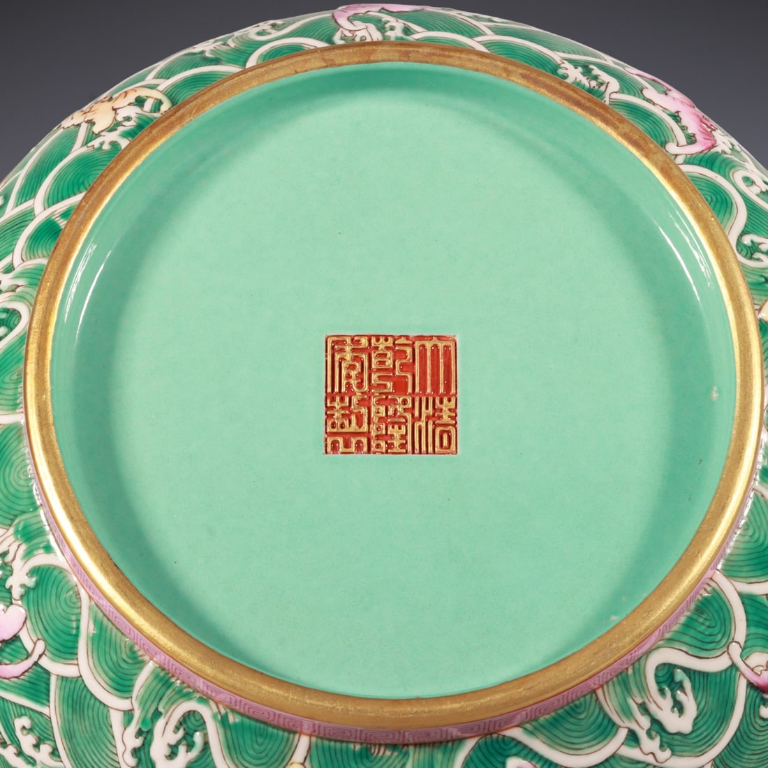 An Exquisite Enamel Seawater Pattern Bats Pattern Box - 9