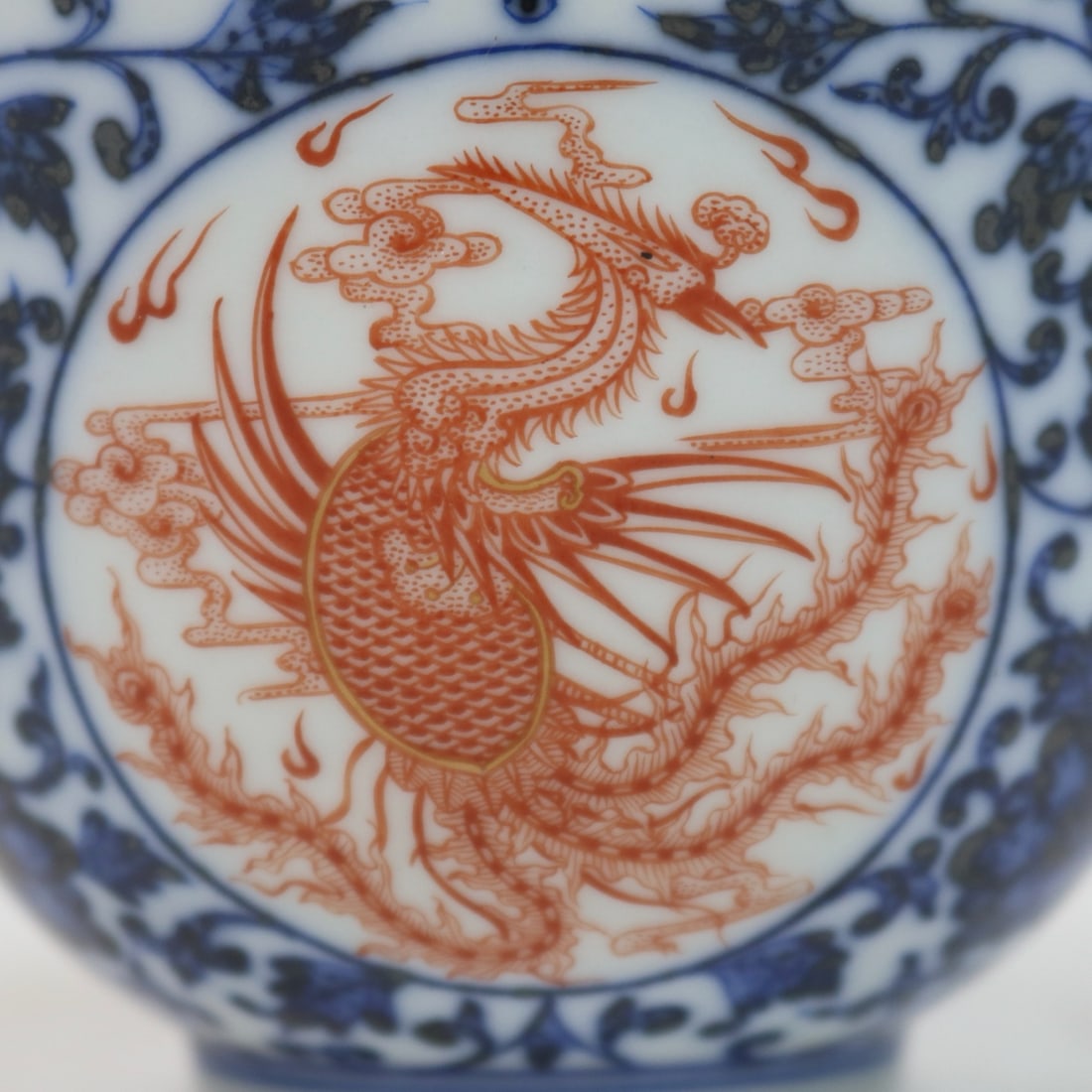 An Exquisite Blue and White Lotus Pattern Phoenix Pattern Cup - 5
