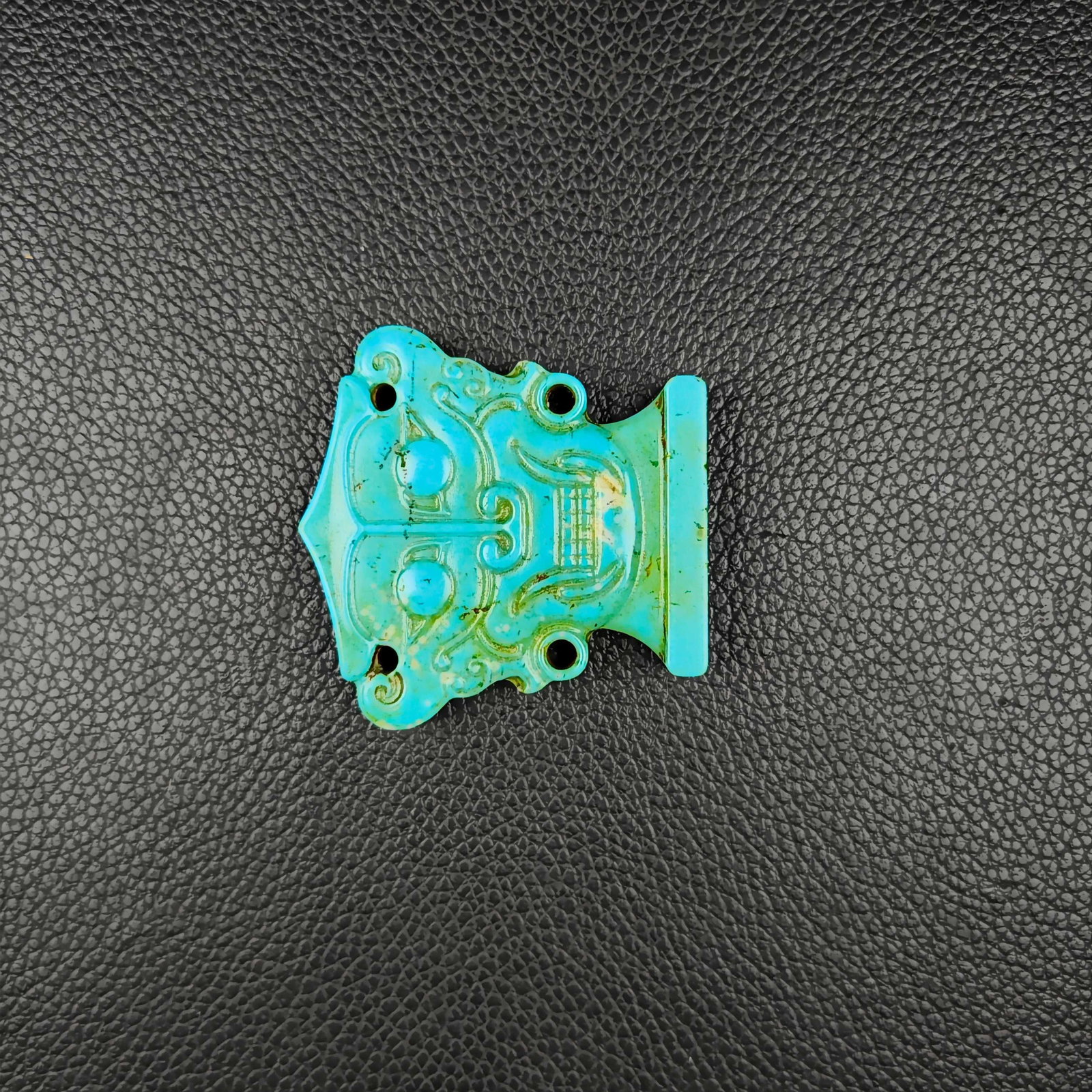 An Exquisite Turquoise Beast-Face Pattern Pendant - 2