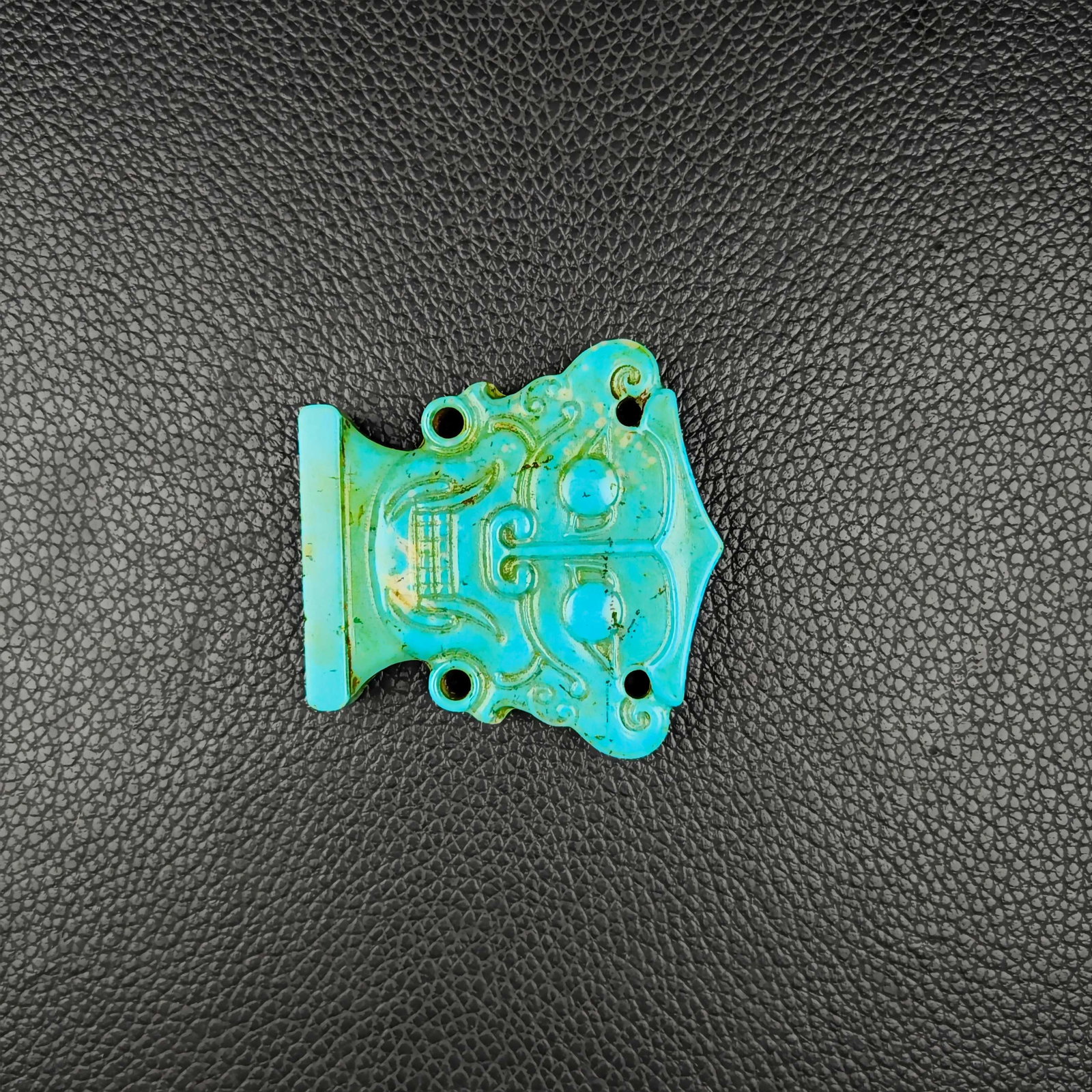 An Exquisite Turquoise Beast-Face Pattern Pendant - 4