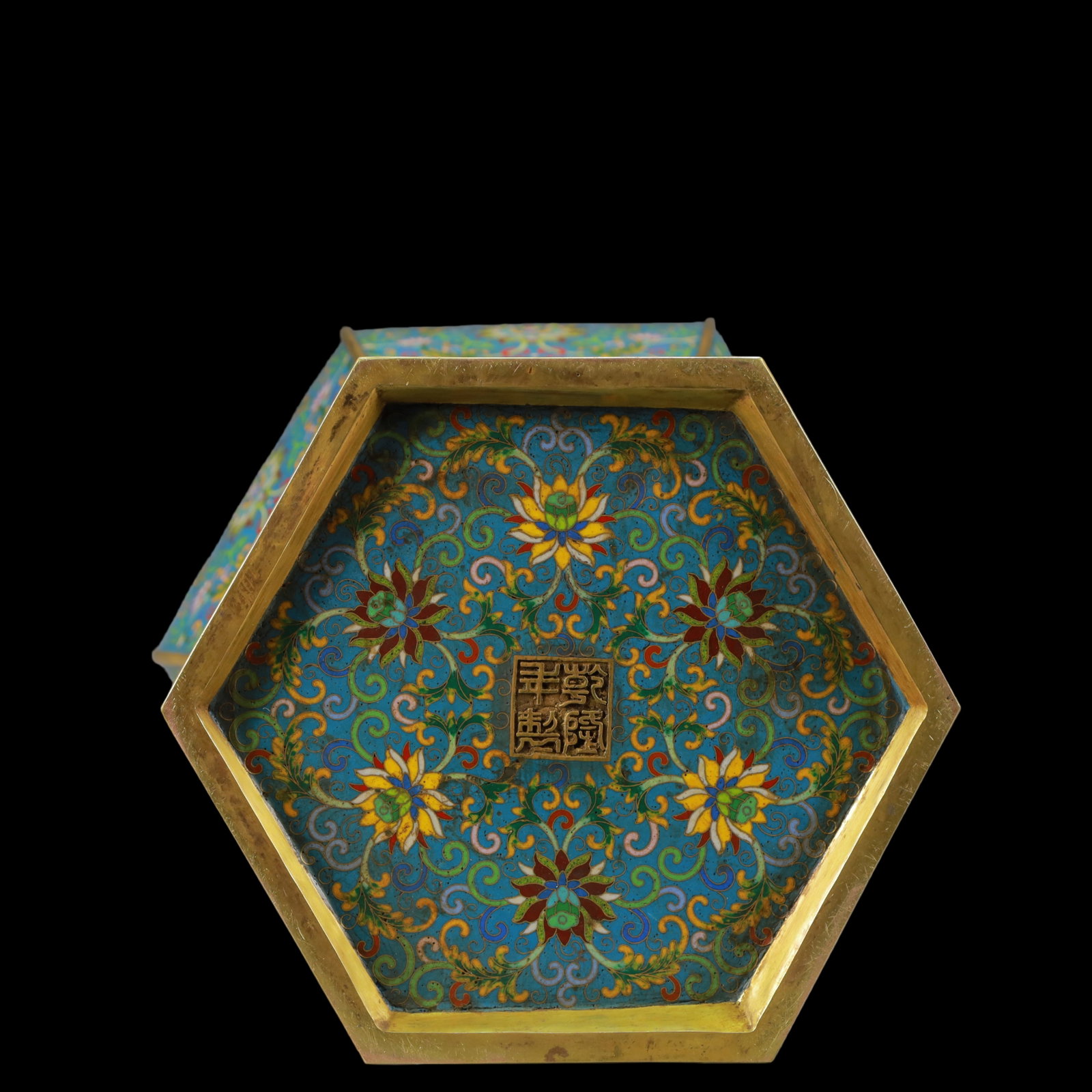 A Huge Cloisonne Lotus Pattern Phoenix-Ears Vase - 10